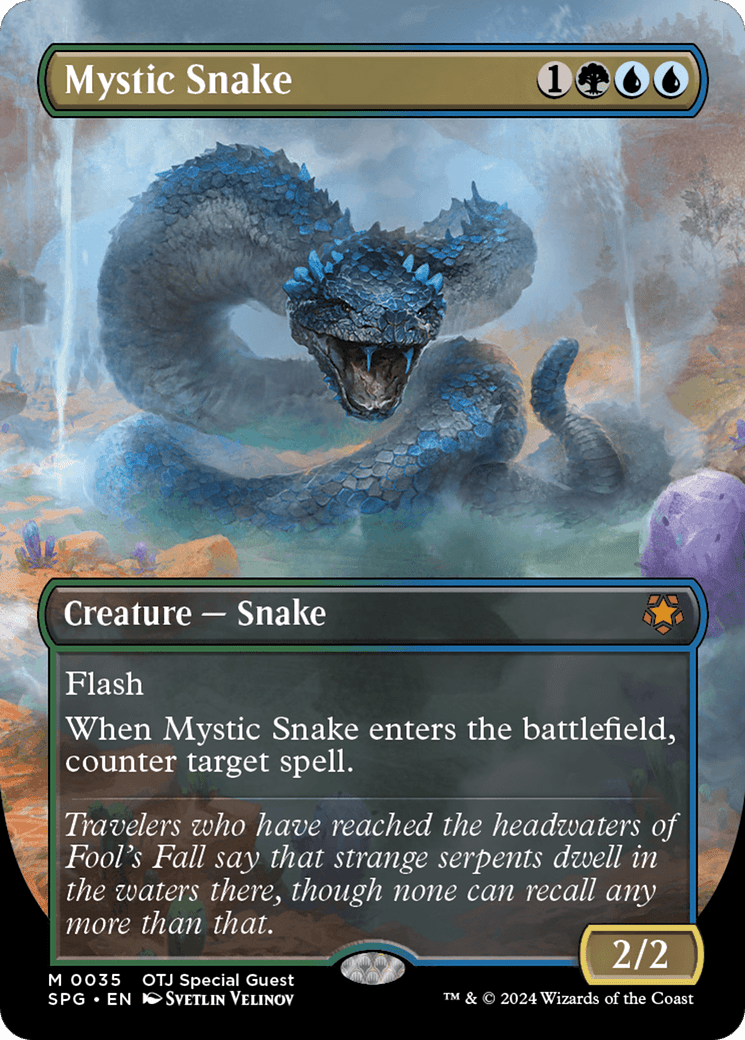 Mystic Snake (Borderless) [Outlaws of Thunder Junction Special Guests] Foil
