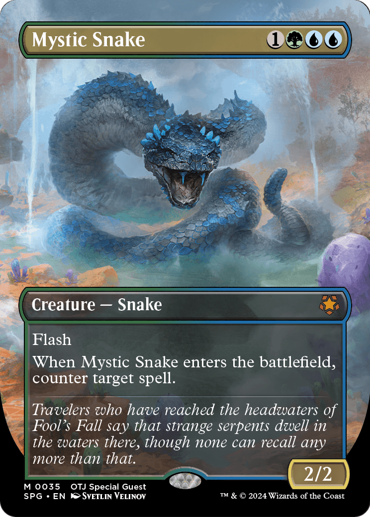 Mystic Snake (Borderless) [Outlaws of Thunder Junction Special Guests]