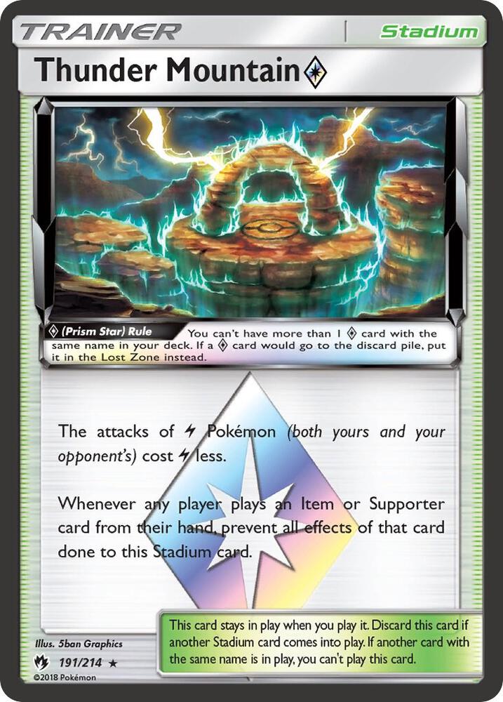 Thunder Mountain Prism Star 191/214 (SM - Lost Thunder)  - Holofoil