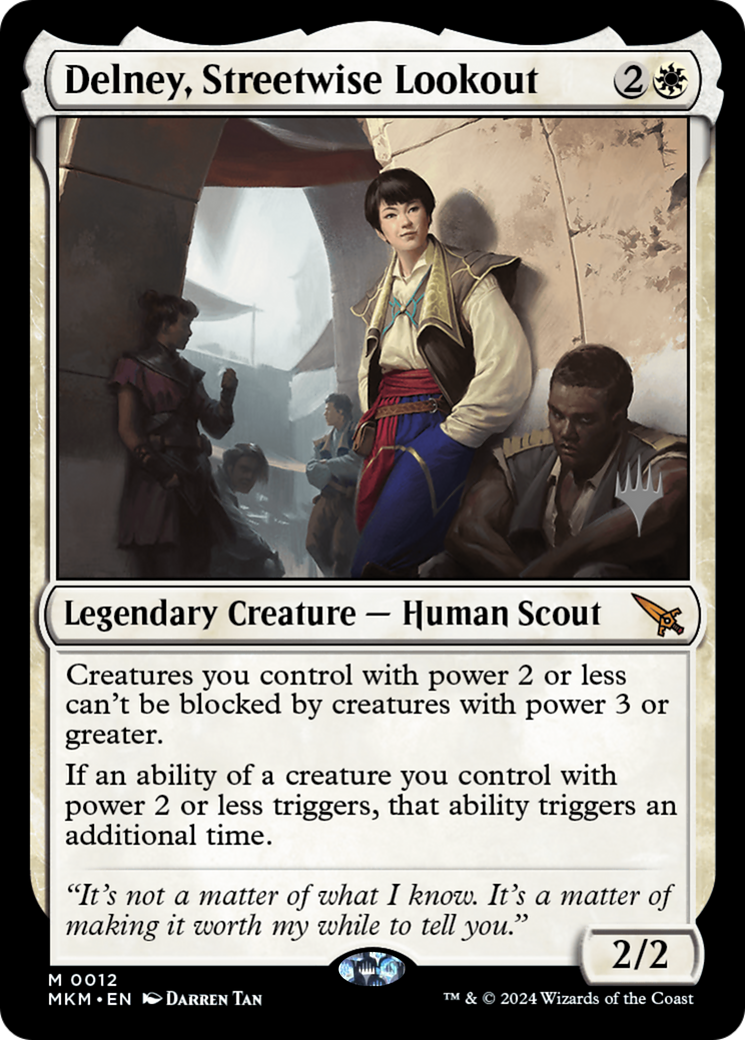 Delney, Streetwise Lookout (Promo Pack) [Murders at Karlov Manor Promos] Foil