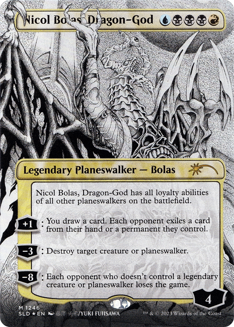 Nicol Bolas, Dragon-God (Borderless) [Secret Lair Drop Series]