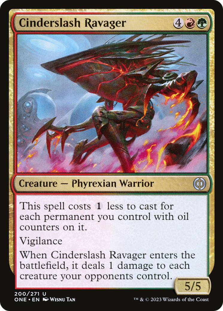Cinderslash Ravager [Phyrexia: All Will Be One] Foil