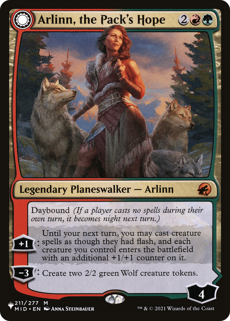 Arlinn, the Pack's Hope // Arlinn, the Moon's Fury |  (MID-211) [The List]