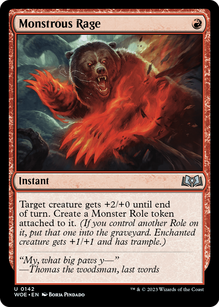 Monstrous Rage [Wilds of Eldraine] Foil