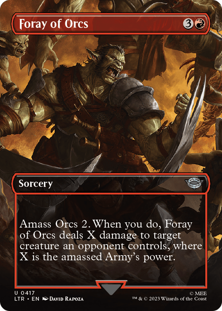 Foray of Orcs (Borderless Alternate Art) [The Lord of the Rings: Tales of Middle-Earth] Foil