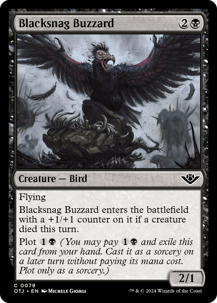 Blacksnag Buzzard [Outlaws of Thunder Junction] Foil