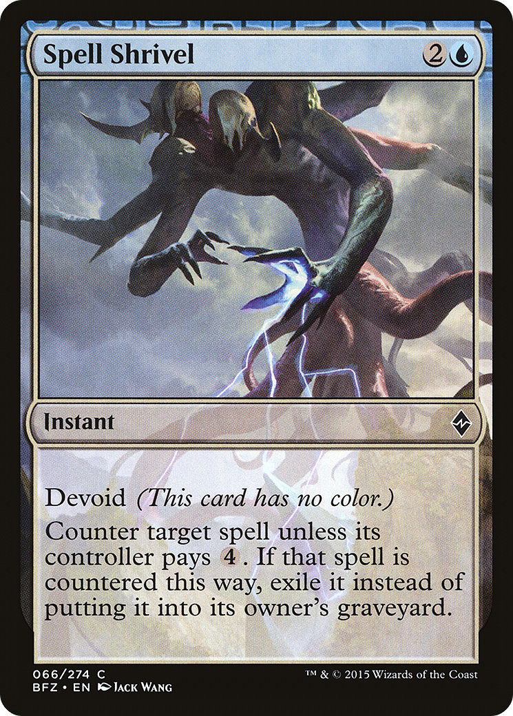Spell Shrivel [Battle for Zendikar] Foil
