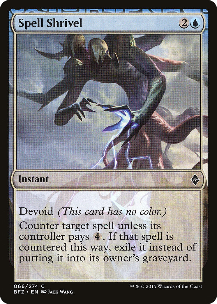 Spell Shrivel [Battle for Zendikar] Foil