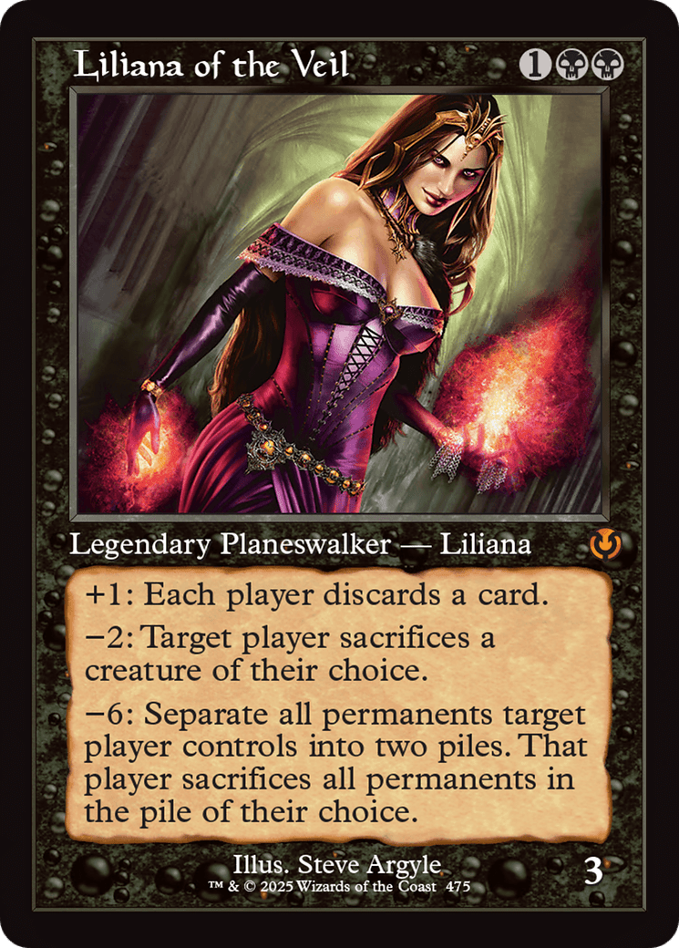 Liliana of the Veil (Retro Frame) (-475) [Innistrad Remastered]  Foil