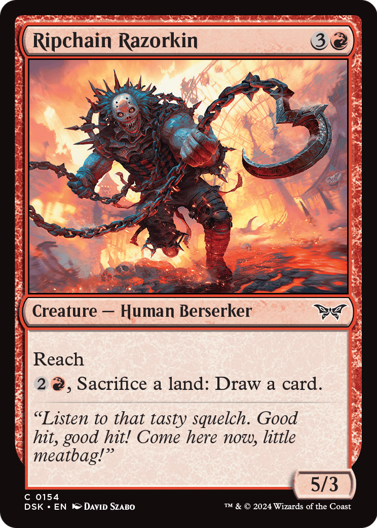 Ripchain Razorkin [Duskmourn: House of Horror] Foil