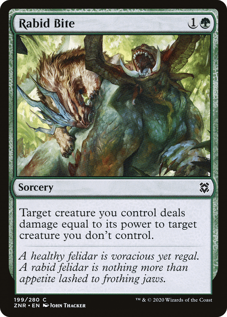 Rabid Bite [Zendikar Rising] Foil