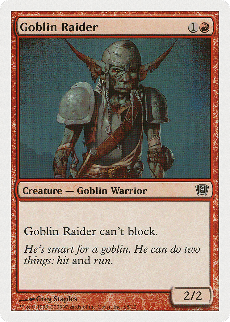 Goblin Raider [Ninth Edition] Foil