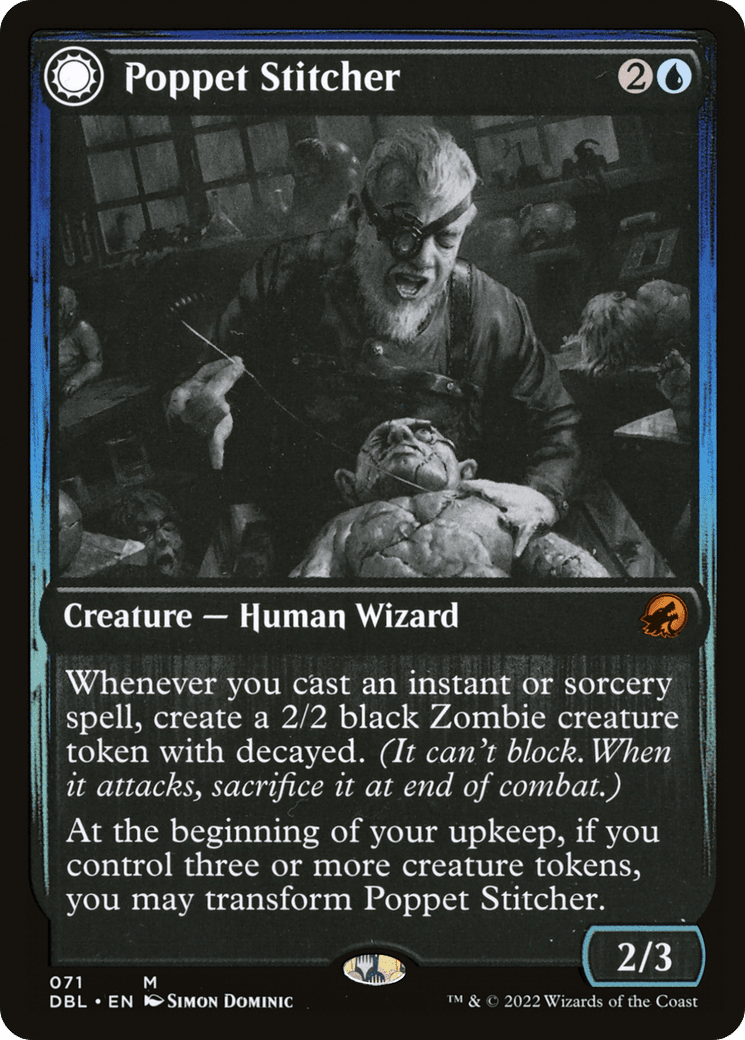 Poppet Stitcher // Poppet Factory (DBL-071) - Innistrad: Double Feature: (Double Faced Transform)