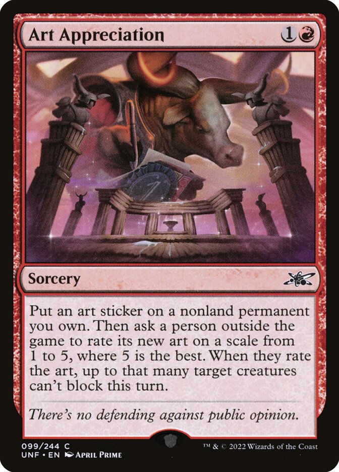 Art Appreciation 99/244 (Unfinity) 