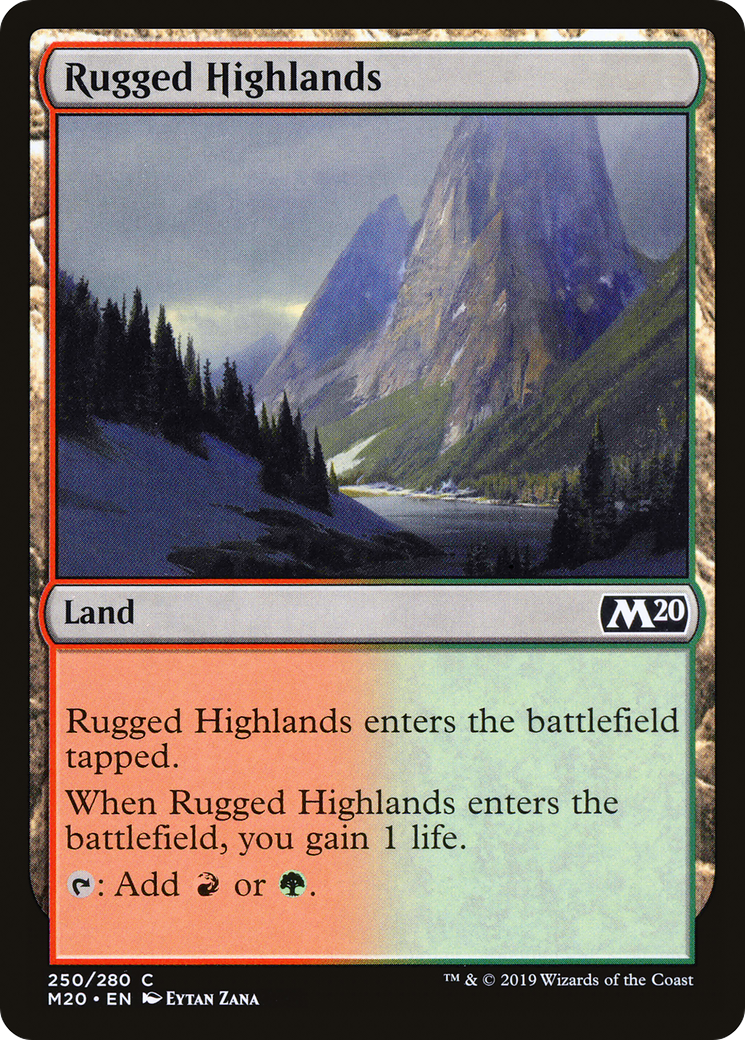 Rugged Highlands [Core Set 2020] Foil