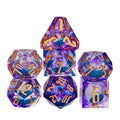 RPG Dice Set | Acrylic | Liquid Dice - Blue and Purple | Set of 7 (D0223)