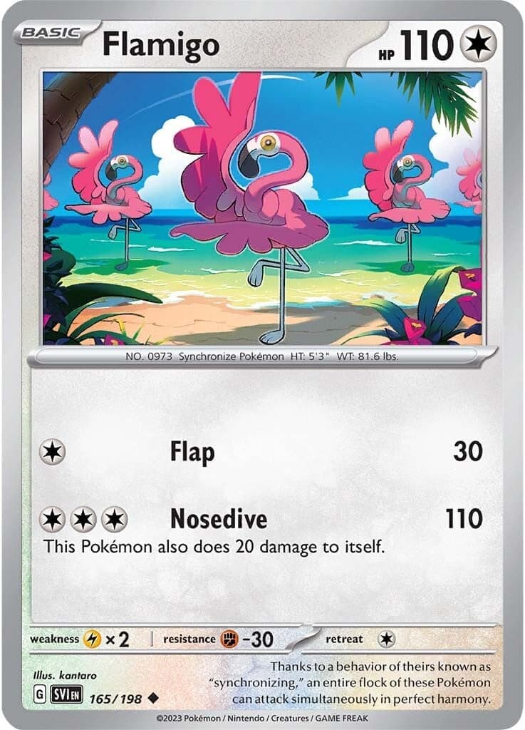 Flamigo 165- SV01 Scarlet & Violet Base Set Reverse Holofoil