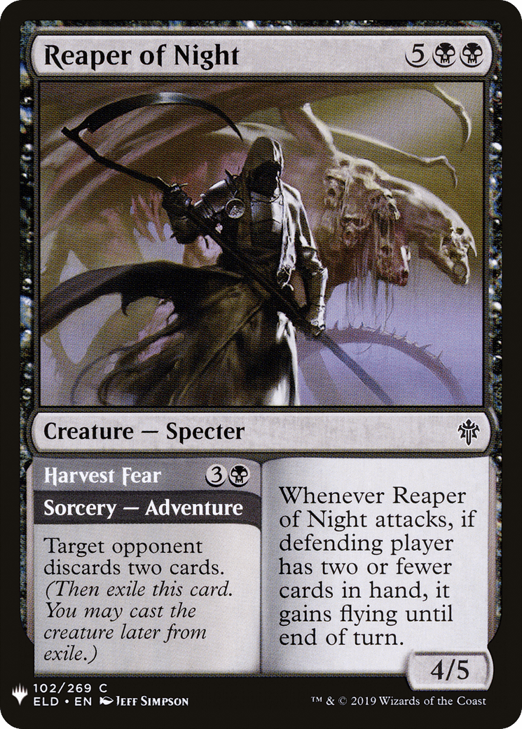 Reaper of Night // Harvest Fear |  (ELD-102) [The List]