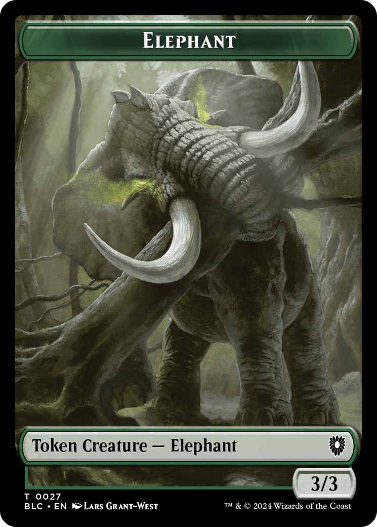 Elephant (TBLC-027) - Bloomburrow Commander Tokens Foil