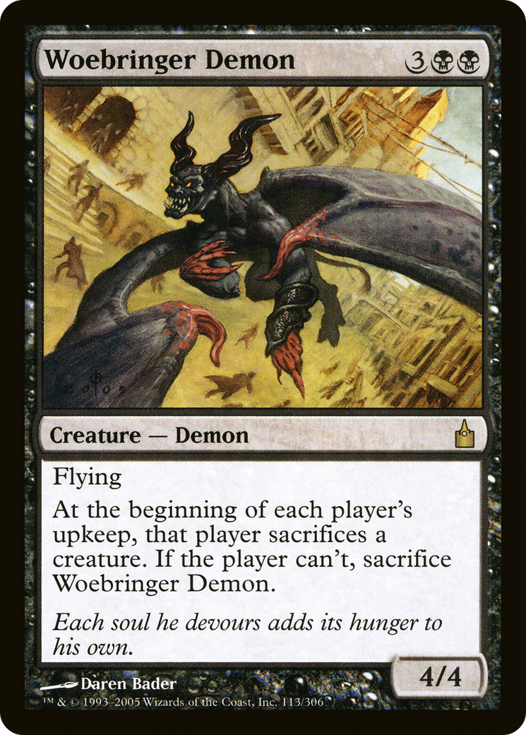 Woebringer Demon [Ravnica: City of Guilds] Foil