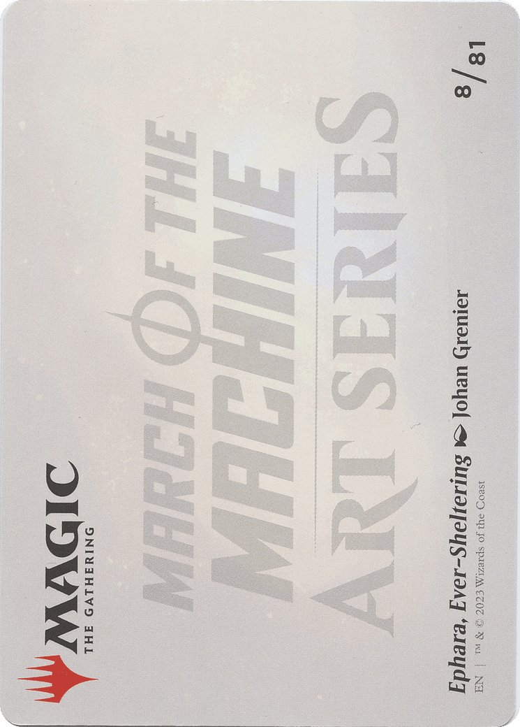 Ephara, Ever-Sheltering // Ephara, Ever-Sheltering (AMOM-008) - March of the Machine Art Series (Borderless) Foil