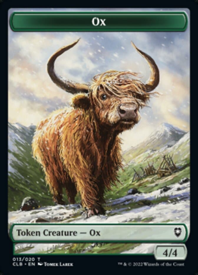 Treasure // Ox Double-Sided Token [Commander Legends: Battle for Baldur's Gate Tokens] Foil