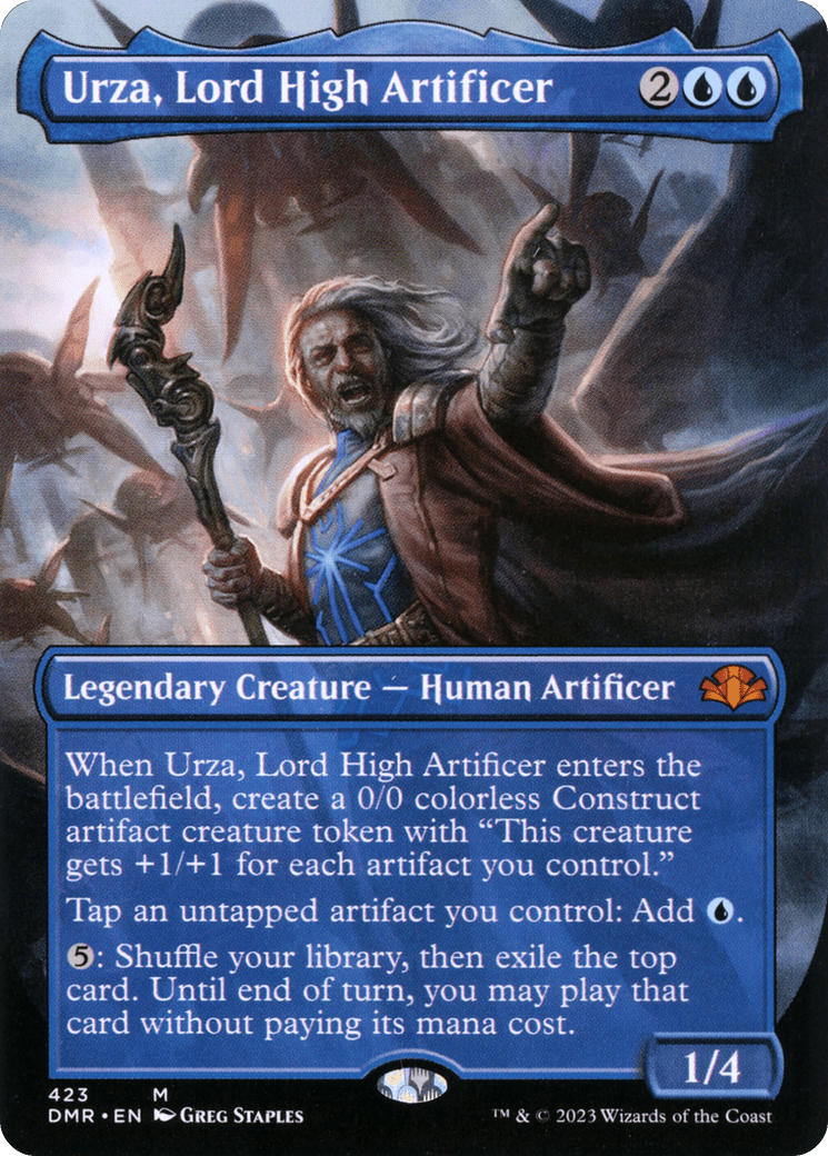 Urza, Lord High Artificer (Borderless Alternate Art) [Dominaria Remastered] Foil