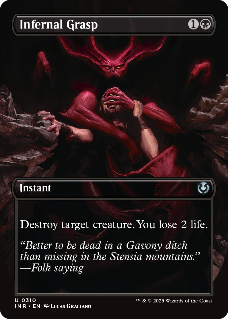 Infernal Grasp (Borderless) (-310) [Innistrad Remastered]