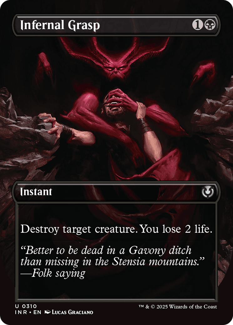Infernal Grasp (Borderless) (-310) [Innistrad Remastered]