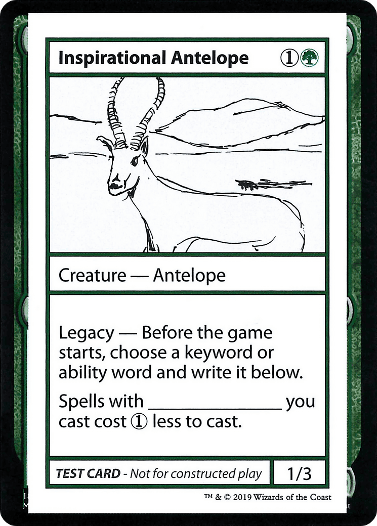 Inspirational Antelope (2021 Edition) [Mystery Booster Playtest Cards]