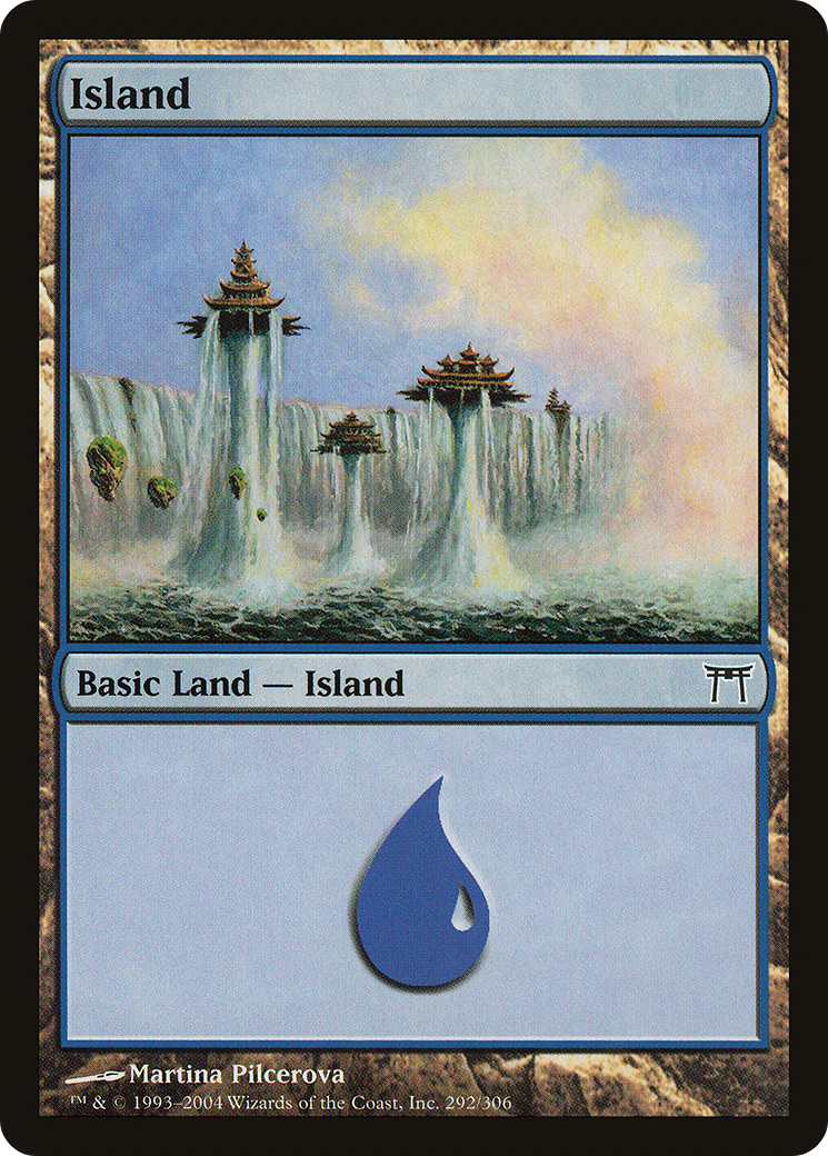 Island (292) [Champions of Kamigawa] Foil