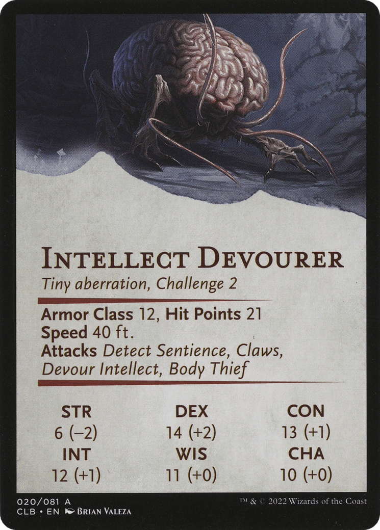 Intellect Devourer // Intellect Devourer (ACLB-020) - Battle for Baldur's Gate Art Series (Borderless)