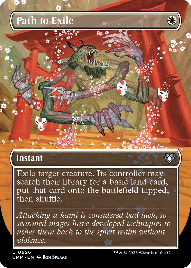 Path to Exile (Borderless Alternate Art) [Commander Masters] Foil