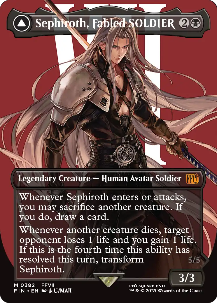 Sephiroth, Fabled SOLDIER (Borderless) (0382) (382) [FINAL FANTASY]  Foil