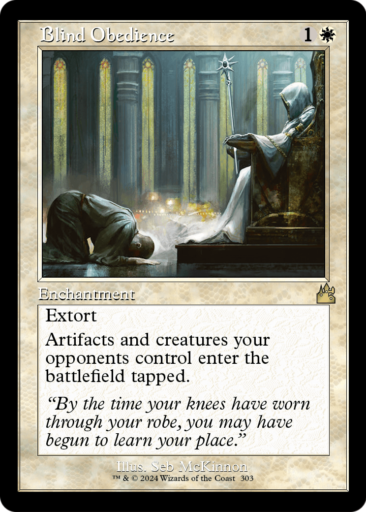 Blind Obedience (Retro Frame) [Ravnica Remastered] Foil