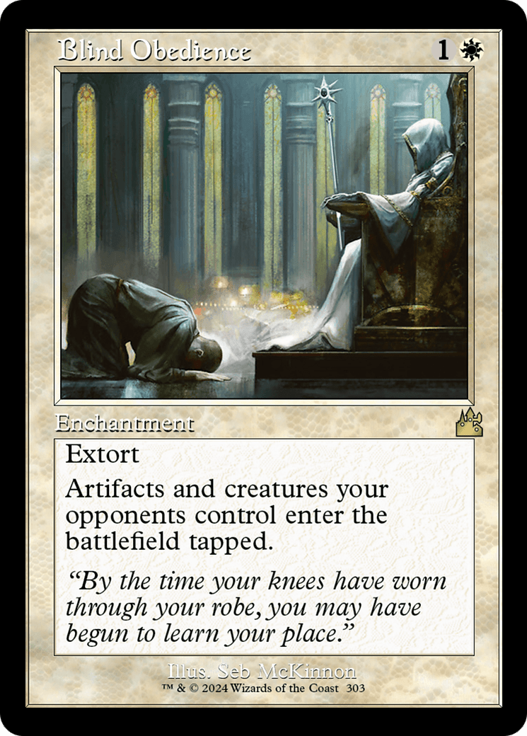Blind Obedience (Retro Frame) [Ravnica Remastered] Foil