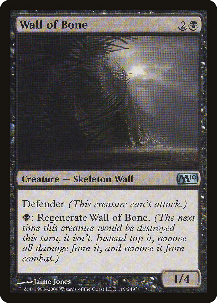 Wall of Bone [Magic 2010] Foil