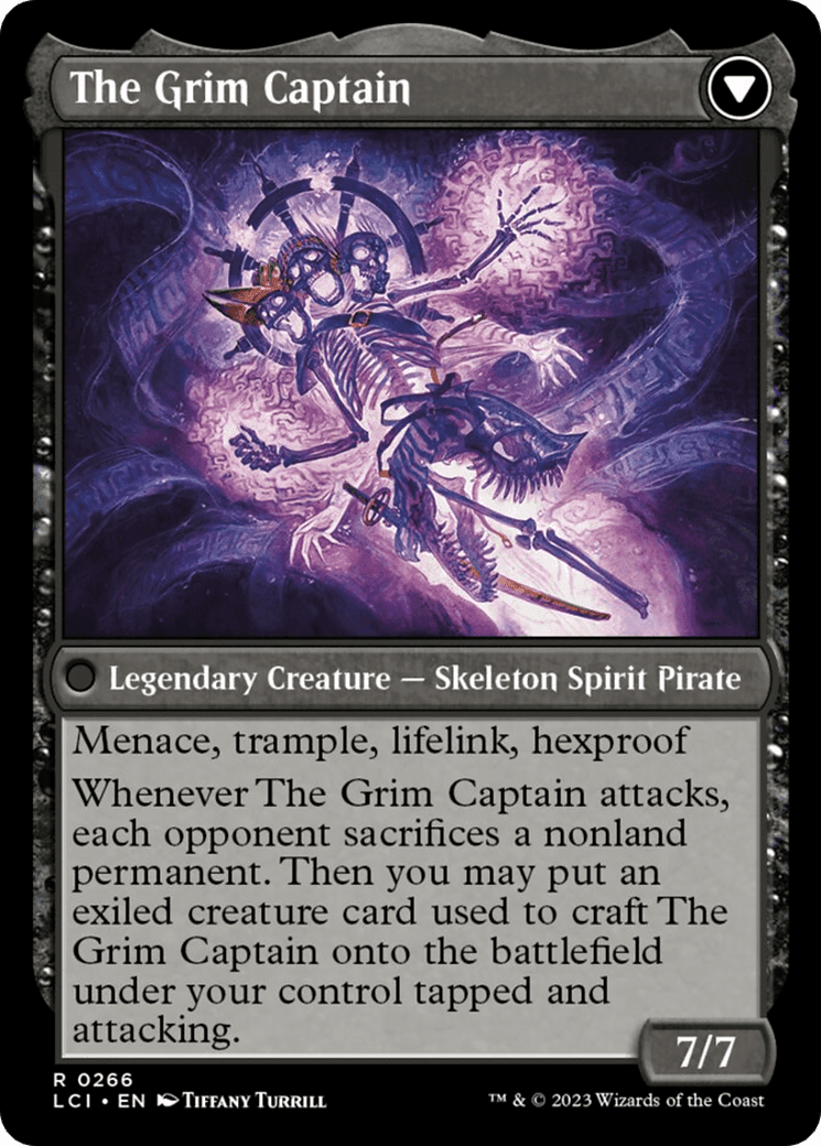 Throne of the Grim Captain // The Grim Captain [The Lost Caverns of Ixalan] Foil
