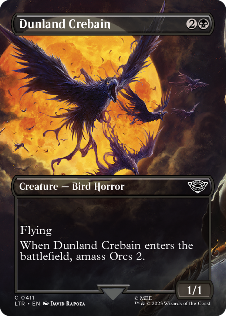 Dunland Crebain (Borderless Alternate Art) [The Lord of the Rings: Tales of Middle-Earth] Foil