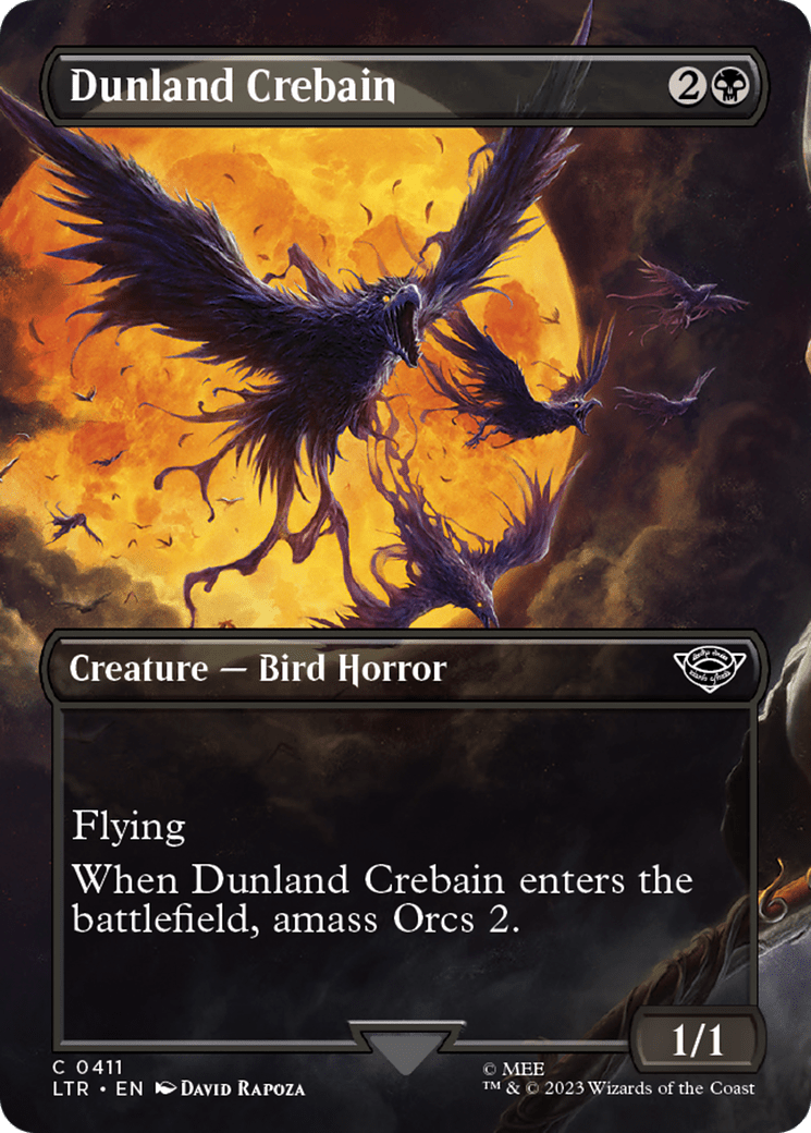 Dunland Crebain (Borderless Alternate Art) [The Lord of the Rings: Tales of Middle-Earth]