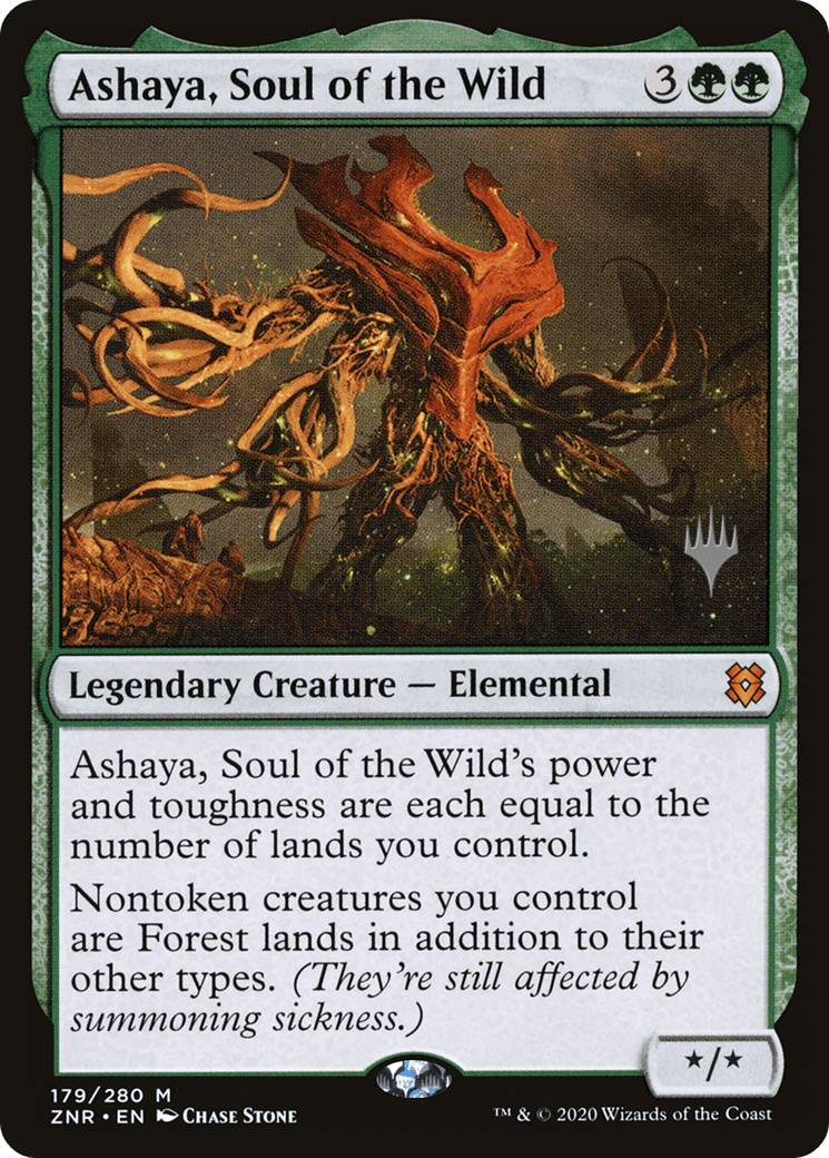 Ashaya, Soul of the Wild (PZNR-179P) - Zendikar Rising Promos