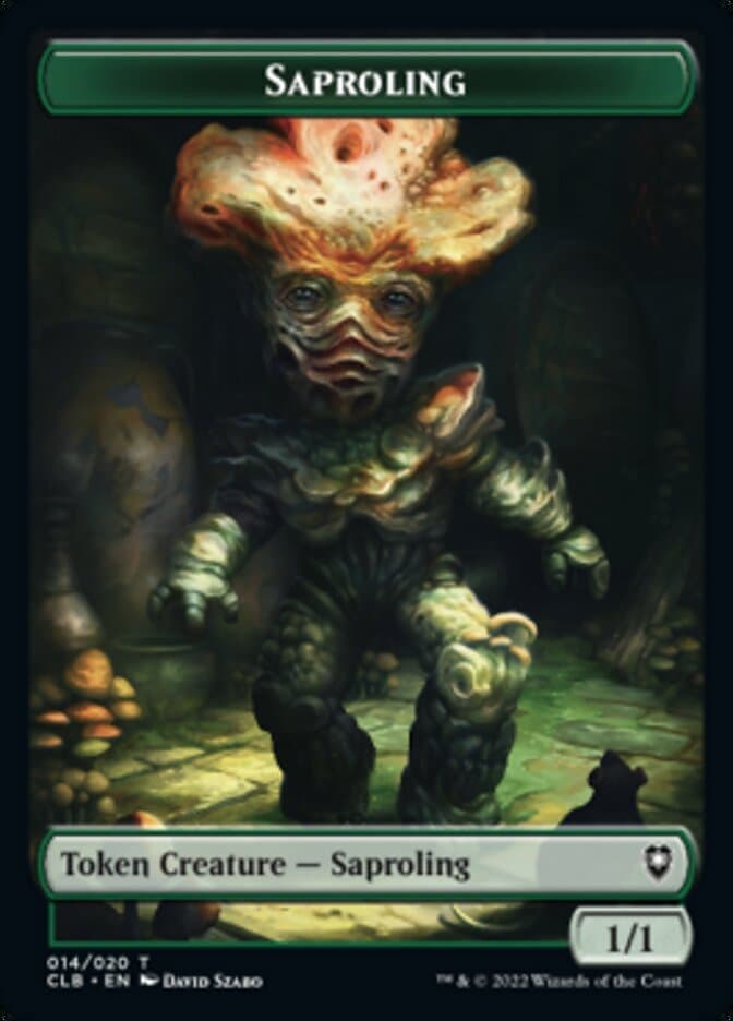 Treasure // Saproling Double-Sided Token [Commander Legends: Battle for Baldur's Gate Tokens] Foil