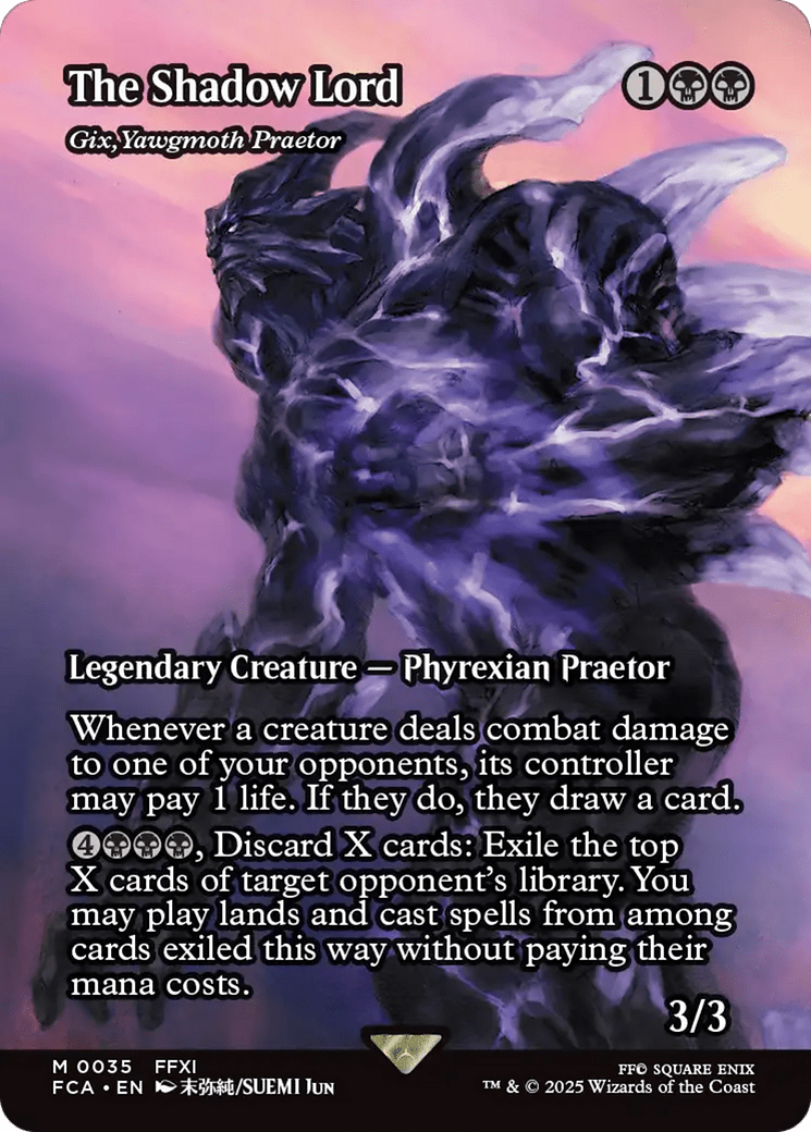 The Shadow Lord - Gix, Yawgmoth Praetor (Showcase) (035) [FINAL FANTASY: Through the Ages]  Foil