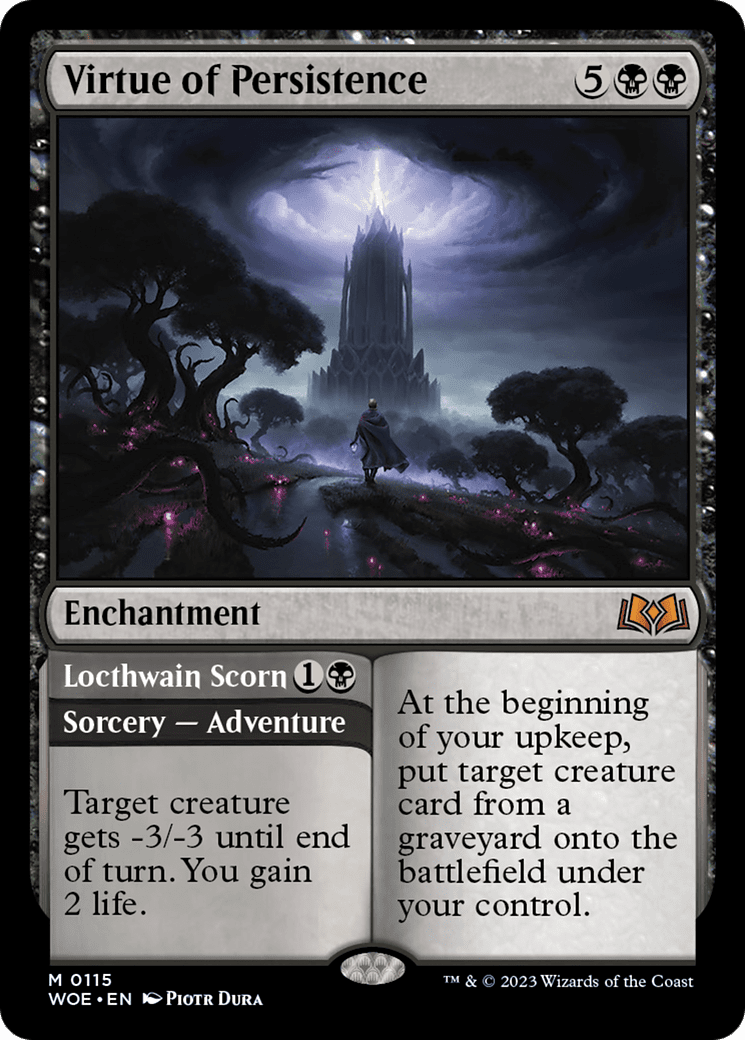 Virtue of Persistence // Locthwain Scorn [Wilds of Eldraine] Foil