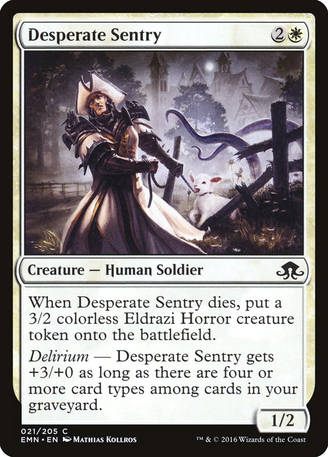 Desperate Sentry 21/205 (Eldritch Moon) 