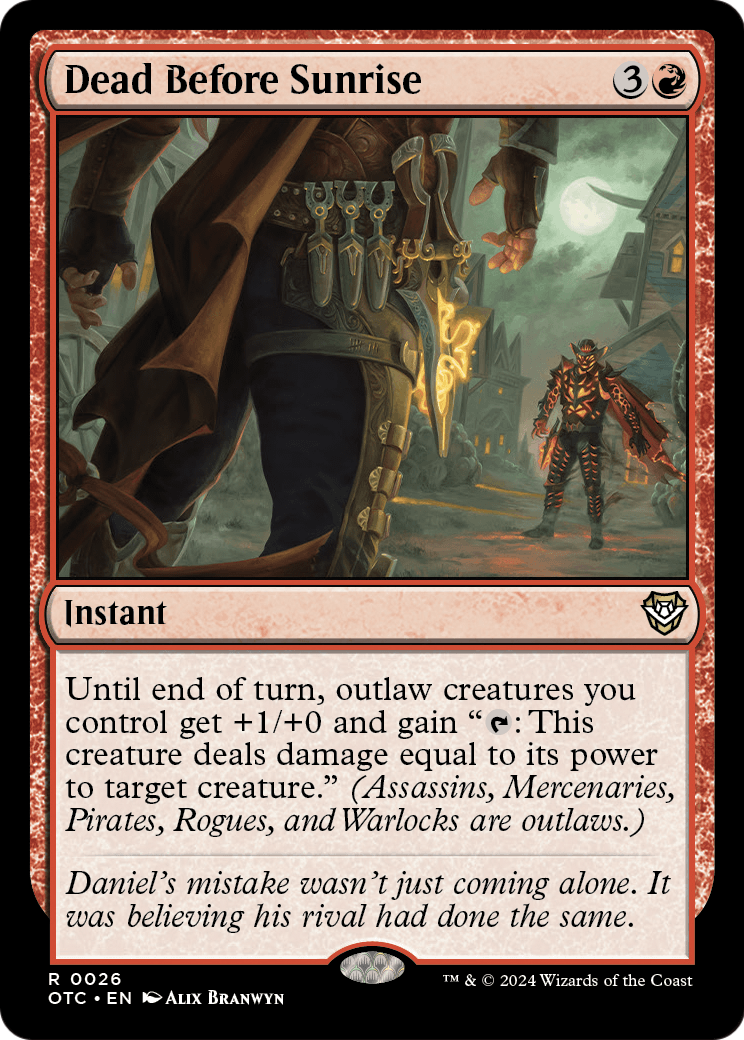 Dead Before Sunrise [Outlaws of Thunder Junction Commander]