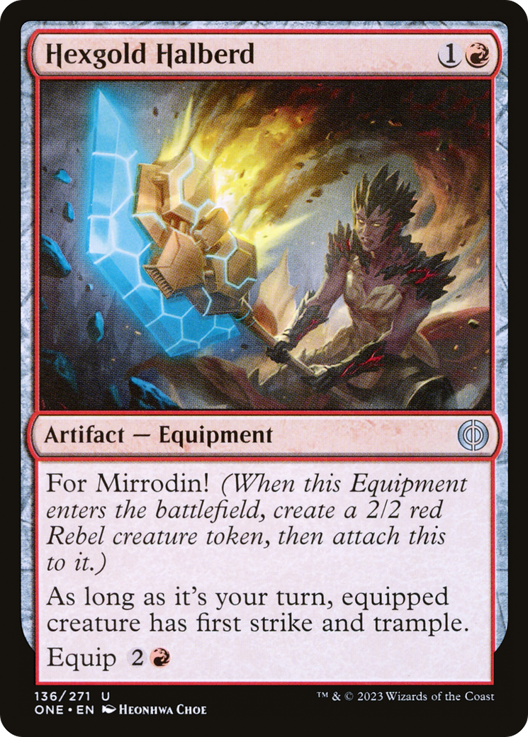Hexgold Halberd [Phyrexia: All Will Be One] Foil