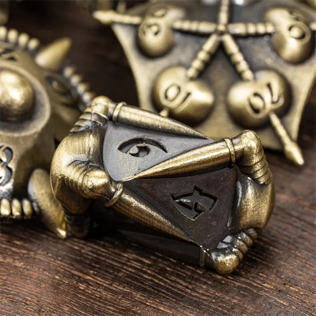 RPG Dice Set | Metal | Ancient Dragon | Bronze