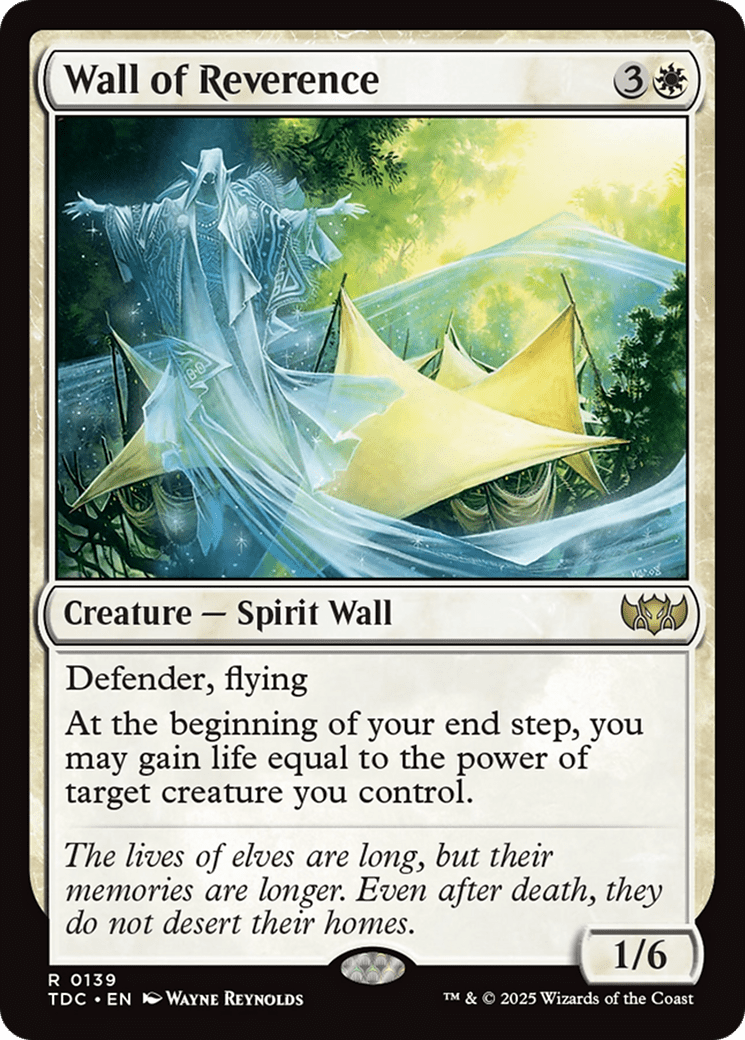 Wall of Reverence (139) [Commander: Tarkir: Dragonstorm]