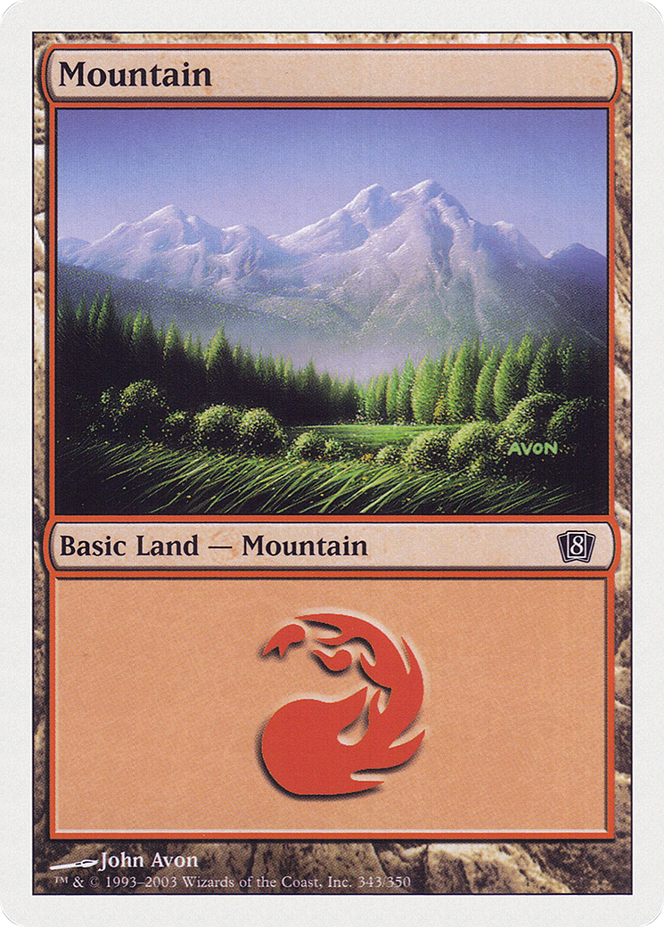 Mountain (343) [Eighth Edition] Foil